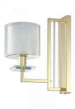Бра Crystal Lux NICOLAS AP1 GOLD/WHITE - цена и фото Бра Crystal Lux NICOLAS AP1 GOLD/WHITE - цена и фото
